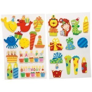 10 Geburtstagssticker in verschiedenen V