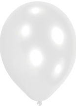 10 Luftballons Party-Deko weiss
