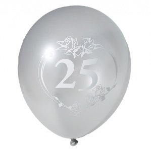 10 Rundballons 25 silber