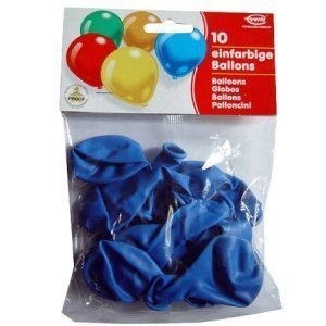 10 Rundballons, blau