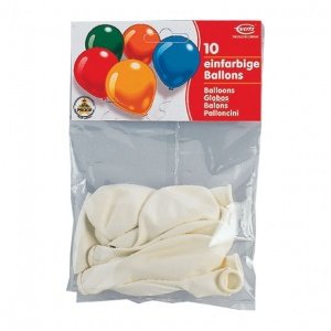 10 Rundballons, weiß