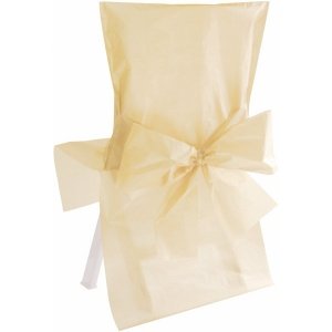 10 Stuhlhussen Satin, creme