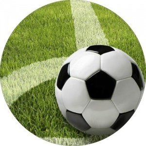 Pappteller rund "Fussball" 