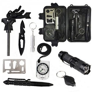 10 in 1 Selbsthilfe Außen Survival Kit Set Notfall Self Help Sport Camping Wandern Werkzeuge Box