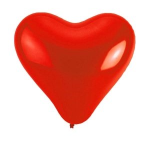 100 rote Herzballons, groß