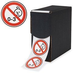 1000x Aufkleber (? 3 cm) Nicht für Kinde