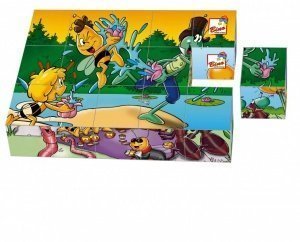 15-tlg. Bilderwürfel Biene Maja  Holzspi