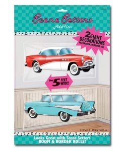 2 Dekofolien *Classic Cars- Rock & Roll*