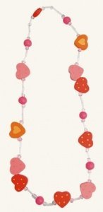 2 Halsketten "Herzchen" aus Holz für Kin