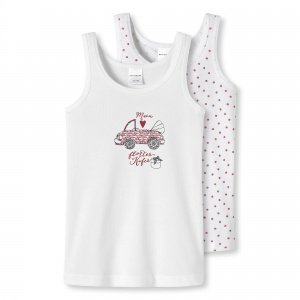 2 Pack Unterhemd 901 rot/weiß