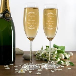 2 Personalisierte Sektgläser zur Ho