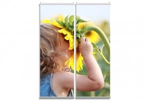 2 Schiebevorhänge à 60x100