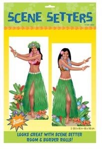 2 Schilder Hula-Tänzerin