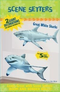 2 Schilder *Weißer Hai*