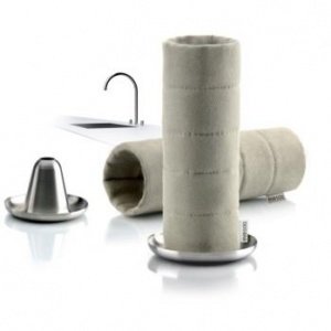 2 Spültücher sand mit Halter