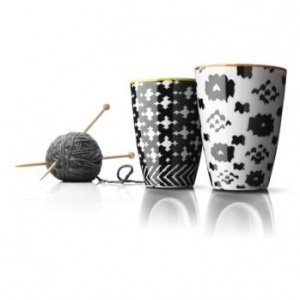 2 Thermotassen Nordic Wool orange/gelb