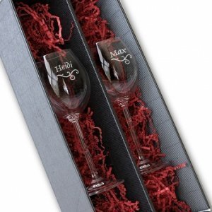 2 Weißweingläser in Geschenkverpackung