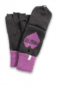 2-in-1-Strickhandschuhe mit Herzmotiv