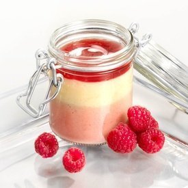 2 x Himbeer-Vanillecreme mit Himbeerrago