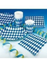 20 Servietten Bayern Party-Deko blau-weiss