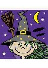 20 Servietten Hexe Halloween-Deko lila-s