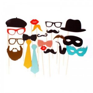 20 tlg. Photo Booth für lustige Par