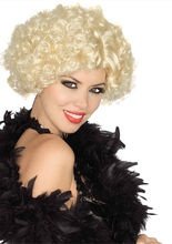 20er Bob-Perücke mit Locken platinblond
