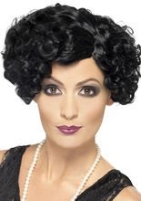 20er Can Can Locken Kurzhaarperücke schw