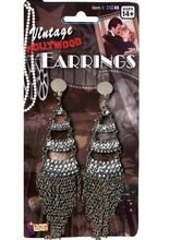 20er Hänge-Ohrringe Perlen silber