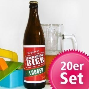 20er Set Bieraufkleber *Feierabendbier*