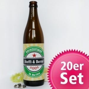 20er Set Bieraufkleber *Hochzeitsbier* m