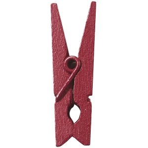 24 Deko-Klammern Mini, bordeaux