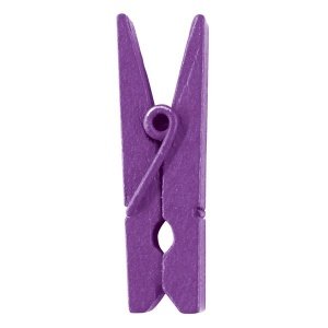 24 Deko-Klammern Mini, pflaume