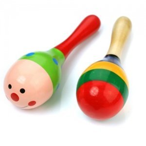 2er Set Maracas Rassel Holz