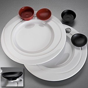 2er Set Speise-Teller ´Orbit´ aus Porzel