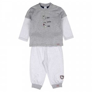 2tlg. Schlafanzug 8100grau