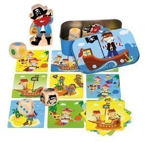3 Spiele "Pirat" von Bino Holzspielzeug
