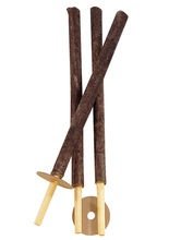 3 Wachsfackeln Gartenparty-Deko braun