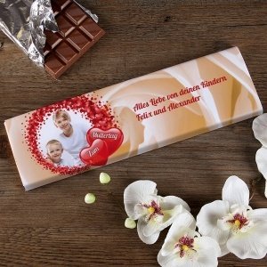 300g Schokolade zum Muttertag mit Foto u