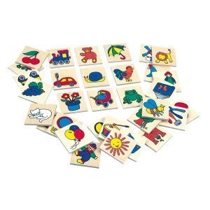 32 Erkennungsschilder aus Holz für Kinde