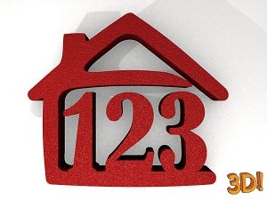 3D Hausnummer aus Styrodur 30cm x 26cm x