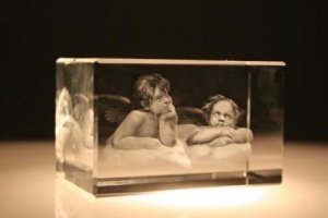 3D-Laserwürfel Engel