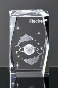3D-Laserwürfel Fische