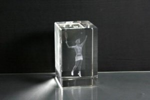 3D-Laserwürfel Tennis weiblich