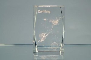 3D-Laserwürfel Zwillinge