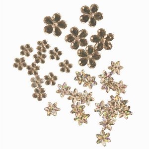 3D-Ornament Blumen weiss