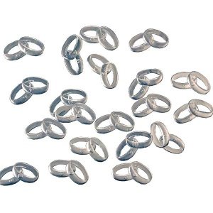 3D-Ornament Trauringe, silber