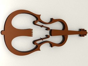 3D Wandrelief ´´´´Violine´´´´ Breite: 11