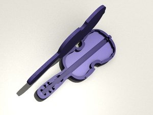 3D Wandrelief Violinenkoffer