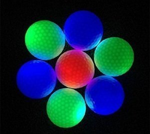 3er Pack leuchtender LED Golfball Rot, Grün, Blau ! (Rot)